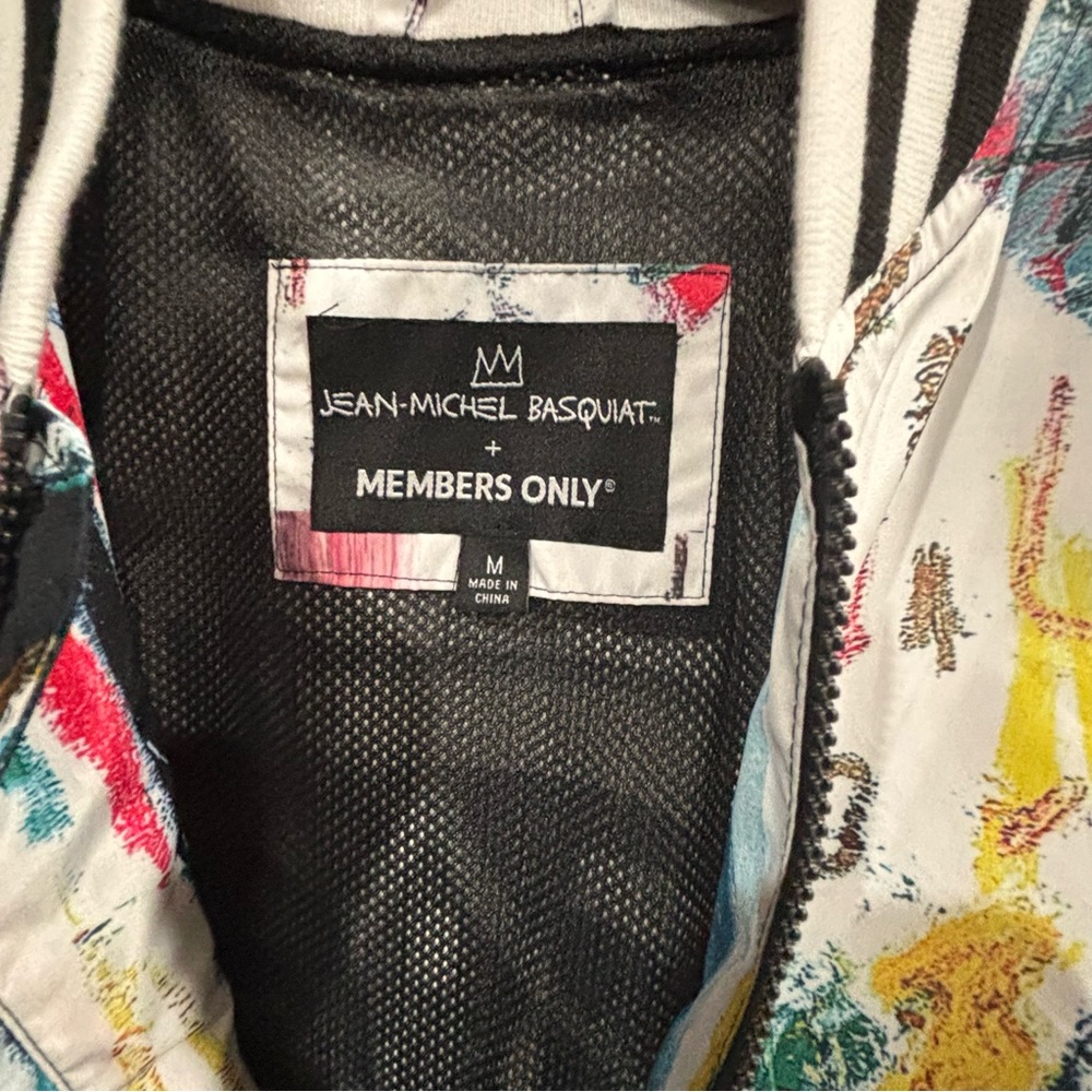 Jean-Michael Basquiat + Members Only graphic lightweight bomber jacket, size M - Picture 3 of 10